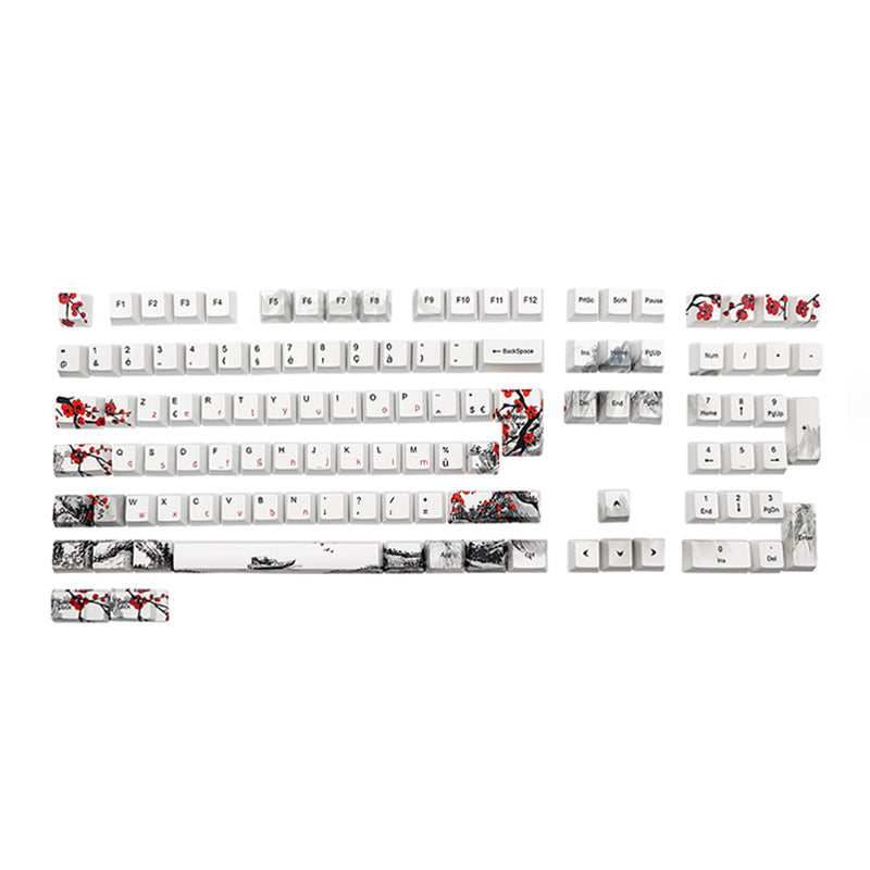 White Keycaps Azerty
